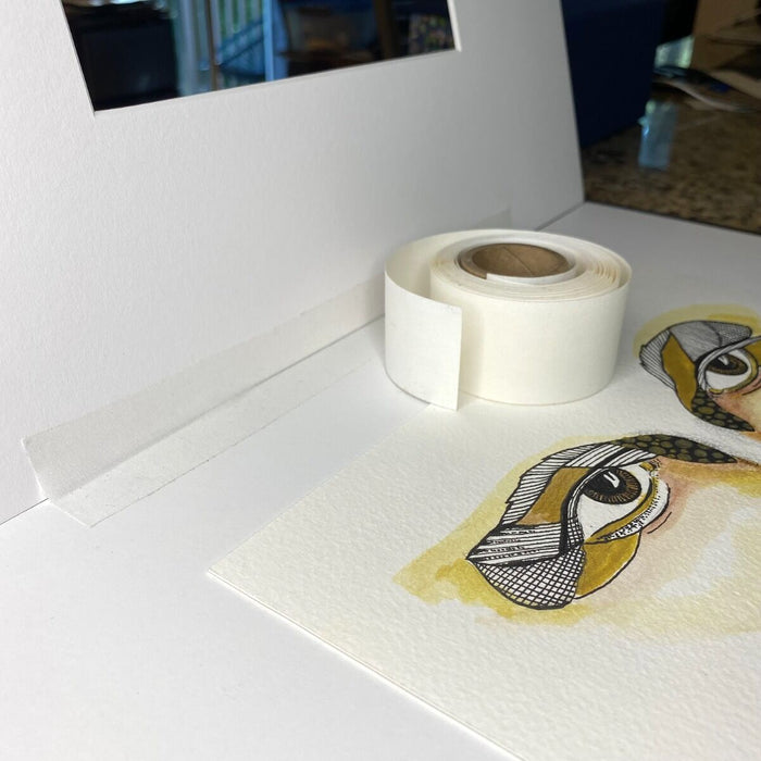 Self-Adhesive Linen Hinging Tape White 32 mm × 46 m